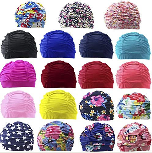 PCMOVILES 5 Gorros De Tela para Piscina Natacion para Mujer