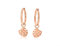 Nuoli® Monstera Blatt Kreolen Damen Rosegold (Durchmesser: 12mm) Ohrstecker Creolen für Frauen und Mädchen