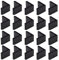 Suiwotin 20PCS 40mm x 40mm L Shaped Rubber Angle Iron Caps, Black Furniture Angle Iron Foot Pads, L Shape Furniture Angle Rubber Pad Foot Leg Cover