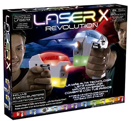 Bizak Laser X Mircro B2 Blaster (62948168), localiza a tu oponente, Recarga y dispara; dispara a Tus oponentes a una Distancia de hasta 60 Metros, Dentro o Fuera, de Noche o de día, a Partir 6 años