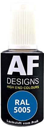 Alex Flittner Designs Lackstift RAL 5005 SIGNALBLAU glänzend 20ml Reparaturstift Acryl Retuschierlack Reparaturlack Holz Metall Möbel Bad