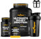 Pack BigMan Ultimate Whey Protein 2 kg + MULTI VITS Perlas 30 caps + MUESTRAS | Aumenta el crecimiento muscular | Entrenamientos intensos | Máxima asimilación (2 KILOS, Fresa Platano)