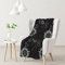 AABSTBFM Supernatural Symbols Flanelldecke, superweich, Mikrofaser, warm, flauschig, Geschenke für Couch, Sofa, Wohnzimmer, 76 x 102 cm, Schwarz