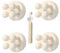 4 Pcs Silicone Toothbrush Holder Razor Holder Multi-Function Hook Waterproof Self Adhesive Toothbrush Hook Plug Holder for Wall for Hanging Bathroom Kitchen Living Room Office（white).