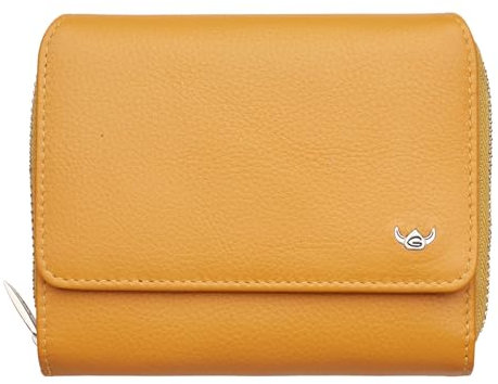Golden Head Madrid RFID Protect Zipped Billfold Coin Wallet Gamboge