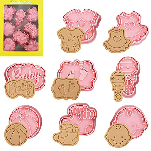 Cortadores De Galletas 3d- Cortadores De Galletas De PláStico 3d - Cortadores De Galletas Para NiñOs Para Masa De Galletas, Hornear, Fondant, DecoracióN De Pasteles (8 Piezas)