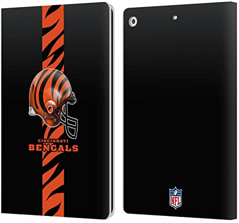 Head Case Designs Licenciado Oficialmente NFL Casco Logotipo de Cincinnati Bengals Carcasa de Cuero Tipo Libro Compatible con Apple iPad 10.2 2019/2020/2021