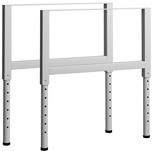 Werkbankgestell Verstellbar 2 STK. Metall 85x(69-95,5) cm Tischbeine Metall, Schwerlast Schreibtisch Beine, Langlebig Tischgestell für Moderne Couchtisch, Esstisch, Wohnzimmer