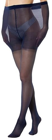 Gi&Gi Super Taille Plus Collants voilés pour femme, 40 deniers, collants grande taille, couleur nue transparente, bleu nuit, XXL-3XL Plus
