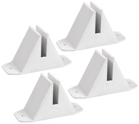 VANZACK 4er-Pack Gartenpfahlsockel Kippbare Zaunabschirmungsstütze Aus Kunststoff Landschaftsrandbegrenzung