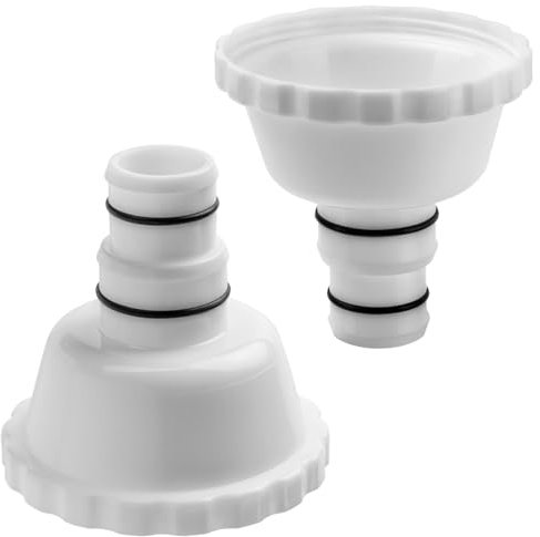 Lot de 2 adaptateurs d'aspirateur RP/RX Skimmer pour raccord de tuyau de 3,8 cm et 3,2 cm, compatible avec les piscines hors sol Summer Waves, accessoires de rechange pour piscines hors sol