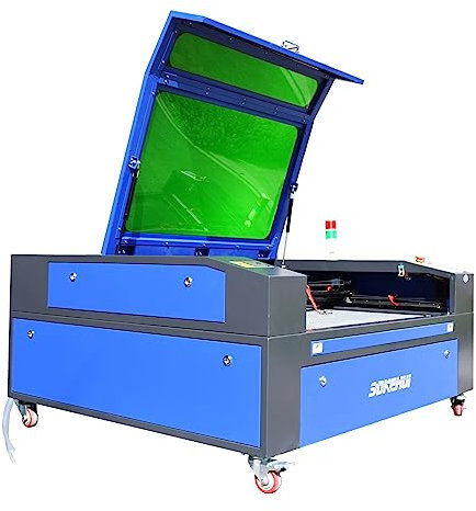 Autofokus 100W CO2 Laser Cutting Graviermaschine Engraver, 1000X800MM, Mit Sicherheitssignal-Kontrollleuchte, LightBurn Unterstützen