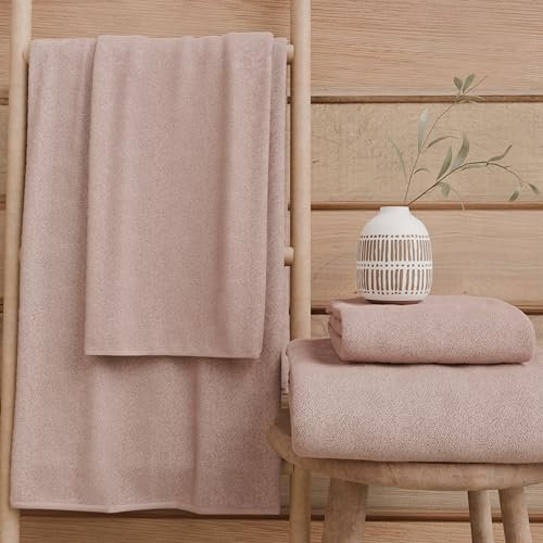 PETTI Artigiani Italiani - Asciugamani Bagno in 100% Spugna di Cotone, Set Asciugamani 1+1, 2 Pezzi 1 Asciugamano Viso e 1 Asciugamano Mani, Asciugamani Cipria