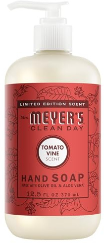 MRS. MEYER'S CLEAN DAY Hand Soap, Tomato Vine Scent, 12.5 Fl Oz Bottle