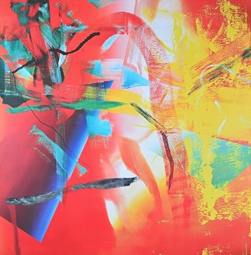 Gnvkd Ecbxz Gerhard Richter Poster Farbe Abstrakte Malerei Leinwand Wandkunst Gerhard Richter Druck Gerhard Richter Bild für Moderne Wohnkultur 60X60cm Kein Rahmen
