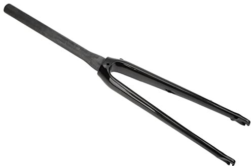 Drfeify Rennrad-Gabel, Fahrrad-Gabel, Carbon-Vordergabel, Starre Vorderradgabel, Fahrradgabel, UD-Muster, Vordergabel, Konisches Rohr, Rennrad-Gabel für Scheibenbremse, UD, Matt,