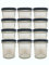 Vitrea 12x Sturzgläser 350ml - Einmachgläser Einweckgläser Schraubgläser - Marmeladengläser mit Schraub-Deckel TO 82 - Schwarz - Made in Germany