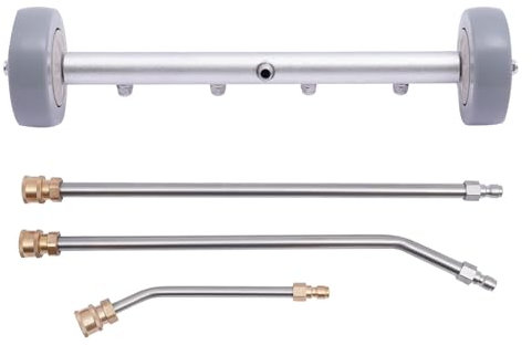 Nettoyeur haute pression 4000 PSI - Nettoyeur de dessous de caisse de voiture - Nettoyeur de surface sous le châssis - Balai à eau - 3 tiges