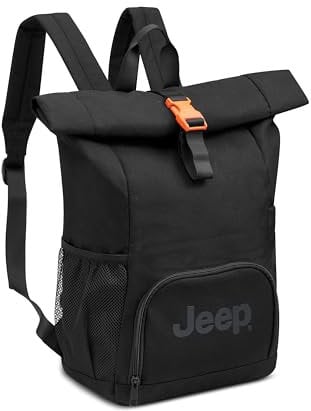 Jeep - JS016D - Sac A Dos Souple 40 cm x 36 cm x 15 cm - 22 L - XS - Noir