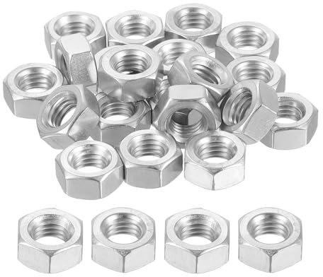 QUARKZMAN Izquierda Hexagonal Tuerca, M8x1,25mm 304 Inoxidable Acero Izquierda Inversa Hexagonal Tuerca para Ensamblaje y Fijación, 20uds