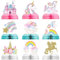 HENGBIRD 9 Pezzi Centrotavola a Nido d'Ape con Unicorno Arcobaleno per Ragazze a Tema Unicorno Festa di Compleanno Baby Shower Decorazioni da tavola Forniture