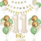 11. Geburtstag Deko Beige, Luftballon 11. Creme , Weiß Creme Folienballon 11 , Mädchen 11 jahre Luftballon deko Sandweiß , Zahl 11 Helium Luftballons Salbeigrün Weiß Ballons für Geburtstag Party Deko