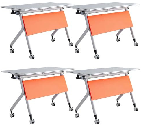 Konferenzraumtisch für 6–8 Personen, klappbarer Konferenztisch, beweglicher Computertisch, moderner großer mobiler Besprechungstisch