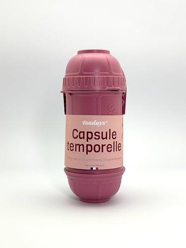 Capsule temporelle rose – Activité ludique et conviviale pour conserver les souvenirs d’un anniversaire, d'un mariage, d'une naissance, etc. – Cadeau unique et original – Fabrication française