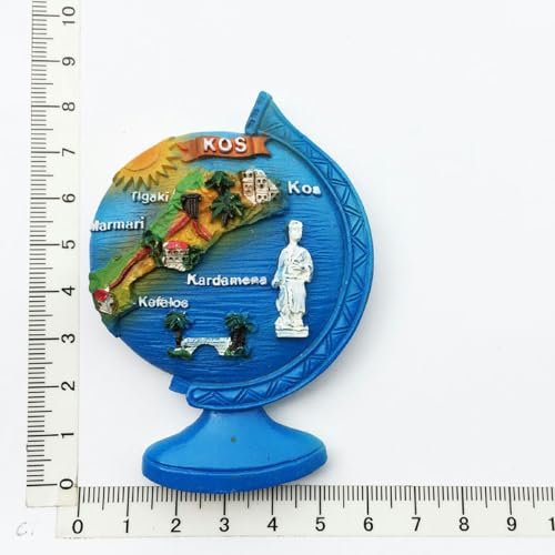 KONGZIZZW Tourist commemorative decorative crafts throughout Greece Magnet fridge magnet - Kos globe