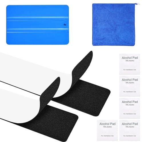 Klettverschluss Kennzeichenhalter Set, 2 Stück Selbstklebende Nummernschildhalterung für Auto, Universell Passend, Wetterfester Kennzeichenhalter Rahmenlos