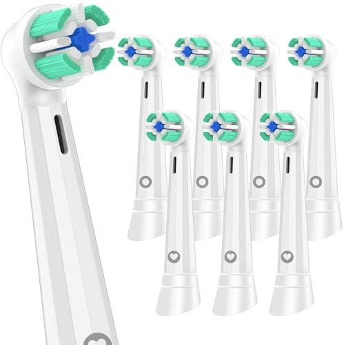 8er Aufsteckzahnbürsten Kompatibel mit Braun Oral B iO 3/4/5/6/7/8/9/10, Aufsteckbürsten Kompatibel mit Oral b iO Elektrischen Zahnbürstea, IO Zahnbürste Aufsätze (Weiß)