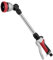 RESTMO 48cm Watering Lance, Long Metal Spray Lance | 180° Adjustable Ratcheting Head | 7 Spray Patterns Extension Hose Wand, Perfect Garden Sprayer Gun to Water Hanging Baskets, Shrubs,Red