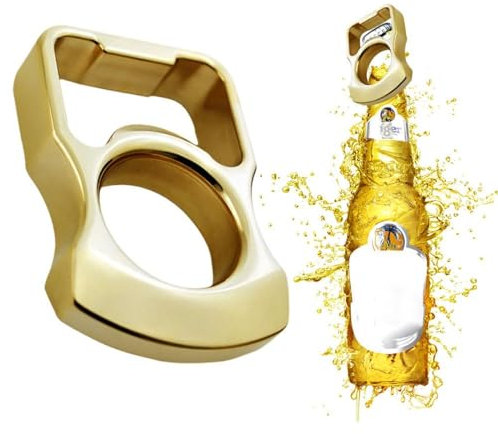 Heavy Duty Beer Bottle Opener, Brass Bottle Opener Wine Beer Opener, Household Opener for Family Gatherings, Bars, Restaurants, Father's Day Present - for Him, Dad, Boyfriend, Grandpa & Husband