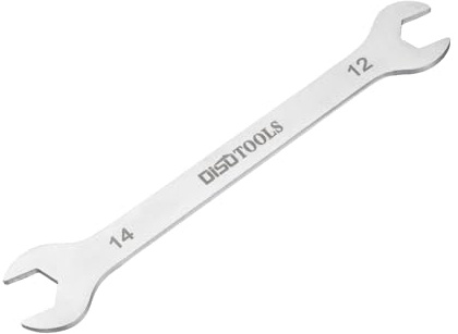 QUARKZMAN Llave de Boca Abierta de Doble Extremo de 12 mm x 14 mm Métrica | con Revestimiento de Arenado en Acero Inoxidable 3Cr13, Llave para Mantenimiento Doméstico y Reparaciones