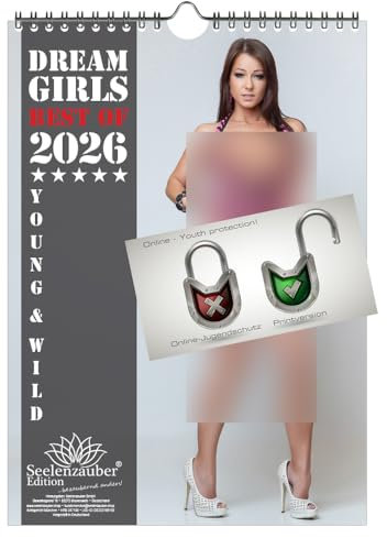 Sexy Girls DIN A4 Kalender Hochformat für 2026 Erotik - Seelenzauber