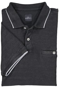 engbers Herren Herren Polo-Shirt gestreift, Anthrazit, 38919, Anthrazit in Größe 5XL