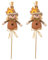 Qcbuegof Juego de 2 figuras de temporada de cosecha de Acción de Gracias, espantapájaros, forma de varilla, figuras de decoración de jardín, paja de jardín, decoración de vacaciones