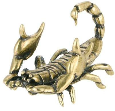 DECORNIJIA Stifthalter in Skorpionform aus Messing Retro Style Dekorativer Stifthalter für Schreibtisch und Home Decoration Zarte Stiftablage und Sammlerobjekt