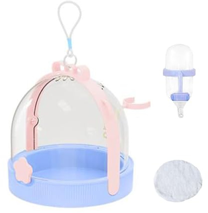Niesel Käfig für Hamster, klein | Chinchilla-Transporter, Kleintierkäfig, tragbar, mit Wasserflasche, für Reisen, Camping, Urlaub, Reisen