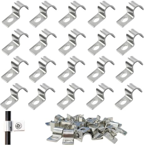 75 Stück U-Rohrschellen Ø 8 mm Kabelschellen zum Schrauben Kabelschelle | Kabelhalter Schraubbar Kabelklemmen Edelstahl Rohrschelle,Verschiedene Größen