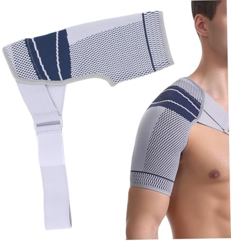 NASSMOSSE Soporte de Hombro Ajustable, Manga de compresión Transpirable, Manguito rotador, Alivio del Dolor