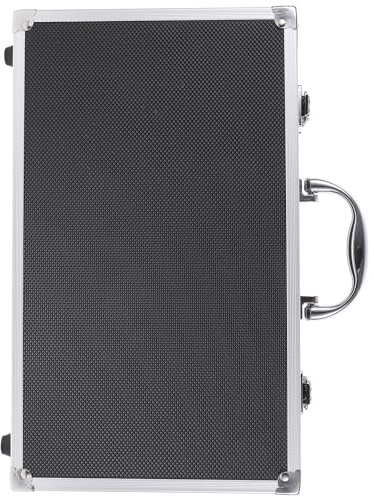 Mipcase Handlicher Mikrofon Aufbewahrungskoffer für 2 Funkmikrofone Robuster Organizer aus Aluminium Schützendes Mikrofon Case für Bühne und Karaoke