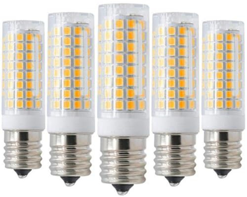 LED-glödlampa, E17 LED-lampa 10W, motsvarande 100W, AC220V, 5-pack, 360° strålvinkel dimbar 1000LM