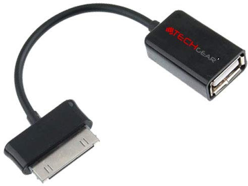 TECHGEAR® Câble adaptateur USB OTG 30 broches vers USB femelle pour Samsung Galaxy Note 10.1 N8000 et N8010