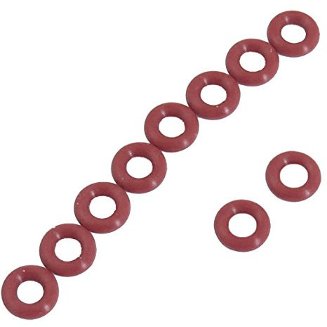 sourcing map 10 STÜCKE Roter Gummiölfilterdichtung O-Ringe Dichtungen 9 mm x 4 mm x 2,5 mm