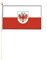 Stockflagge/Stockfahne TIROL mit Wappen Flagge/Fahne ca. 30 x 45 cm mit ca. 60cm Stab/Stock