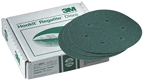 3M Green Corps Hookit Disc Dust Free, 00612, 6 in, 80, 25 discs per carton