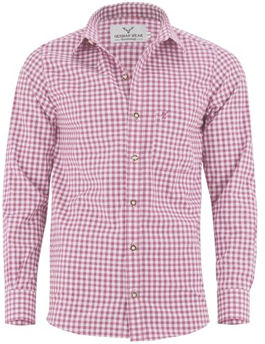 German Wear Trachtenhemd Trachtenmode aus Baumwolle für Trachten Lederhose ROSA