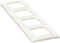 Legrand 665004 Plaque pour 4 interrupteurs, Blanc Niloé Réf. 6560810104