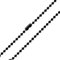 Bling Jewelry 3MM Stainless Steel Plated Black Shot Beaded Ball Chain Necklace For Men For Teen 18 Inch
